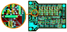 Part of a PCB layout