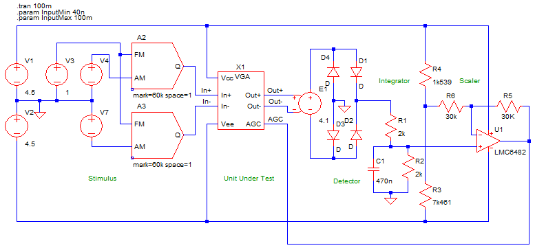 The detector log amplifier harness schematic
