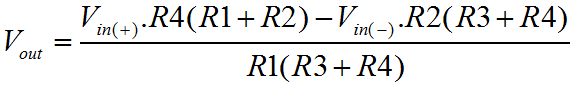Difference Amplifier Equation