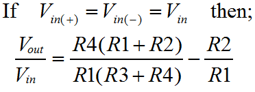 Difference Amplifier Equation