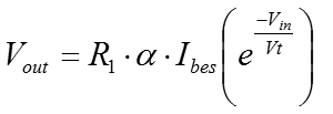 Antilog Amplifier Equation