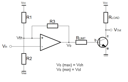 The comparator as a schmitt trigger