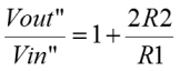 Non-inverting amplifier equation