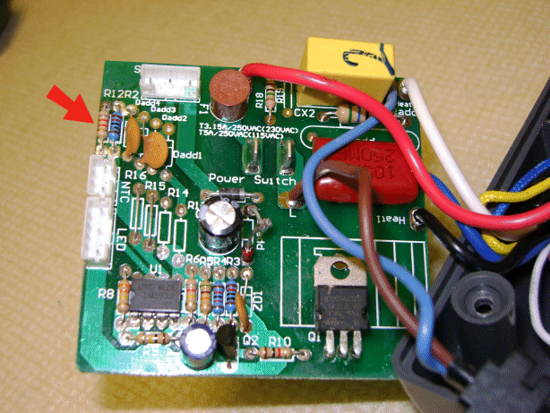 Circuit board view of the GBC laminator