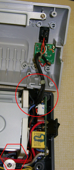 Inside view of the GBC laminator