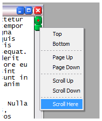 The scroll menu