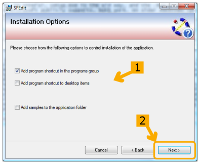 An install dialog