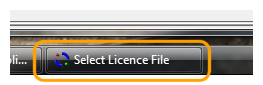 The licence selection taskbar item