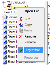 The file menu