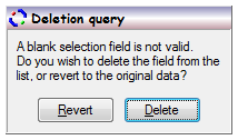 The revertion dialog