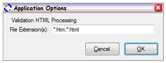 HTML validation options