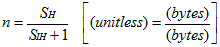 An equation to calculate the maximum number of blocks on the heap