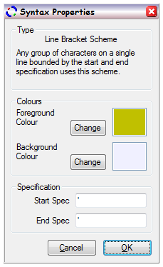 The scheme dialog